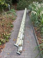 Ladder 2 delig, 2 x 14 treden aluminium, Doe-het-zelf en Verbouw, Ladders en Trappen, Ophalen, Zo goed als nieuw, Opvouwbaar of Inschuifbaar