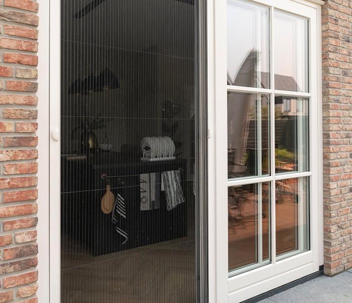 3x Unilux plisse horren, Doe-het-zelf en Verbouw, Deuren en Horren, Zo goed als nieuw, Hordeur, 200 tot 215 cm, Ophalen of Verzenden
