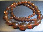 Vintage barnsteen amber ketting collier %100 natuurlijk 73g, Ophalen, Overige materialen, Ketting