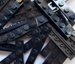 Lego 1x6 plate, Black (per 25), Verzenden, Nieuw, Losse stenen, Lego
