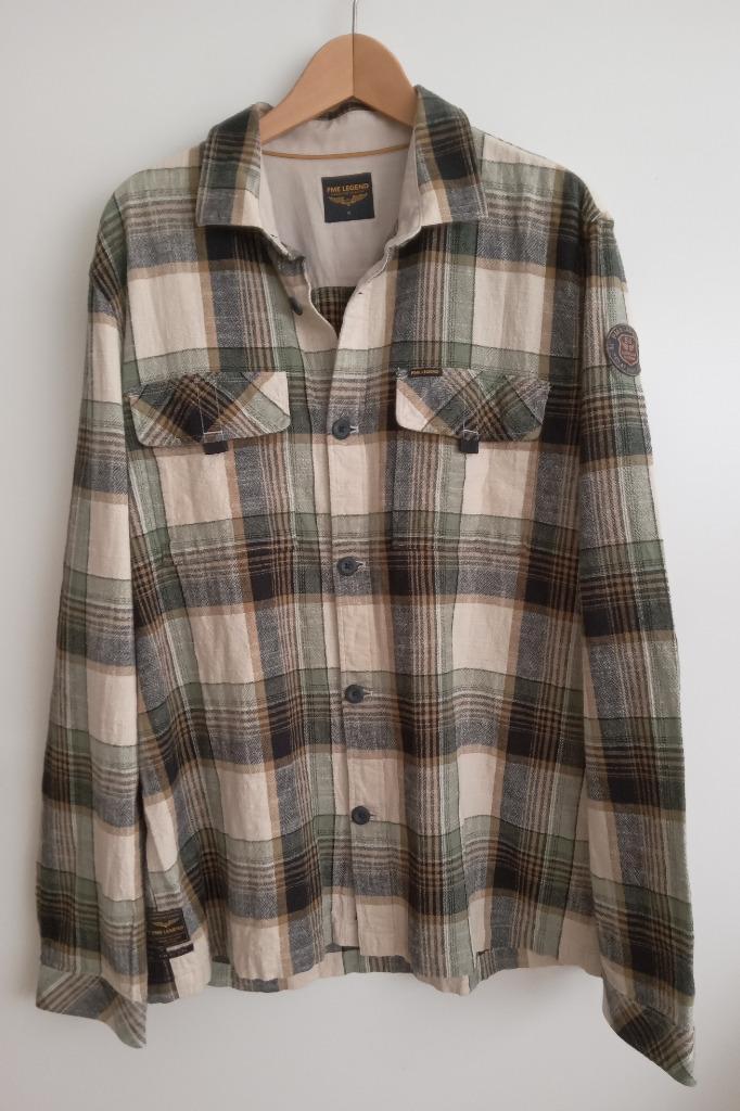 PME Legend groen geruit overhemd, maat XL, Kleding | Heren, Overhemden, Nieuw, Halswijdte 43/44 (XL), Groen, Verzenden