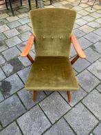 jaren 60 fauteuil  armleuningen even opnieuw lakken, Ophalen of Verzenden, Zo goed als nieuw, 75 tot 100 cm, 50 tot 75 cm