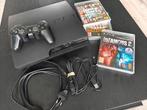 Playstation 3 Slim 320GB + Games, Spelcomputers en Games, Ophalen, 320 GB, Met 1 controller, Slim