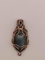 Koper Geweven Labradoriet Hanger, Overige materialen, Nieuw, Ophalen of Verzenden, Grijs