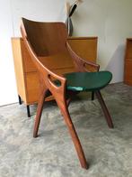 Vintage stoel Deens Arne Hovmand Olsen midcentury chair teak, Huis en Inrichting, Hout, Vintage design Deens, Gebruikt, Bruin
