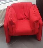 Cassina rode stoffen fauteuil, Huis en Inrichting, Ophalen, 75 tot 100 cm, Zo goed als nieuw, 75 tot 100 cm