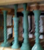 houten kaars standaart x5 +1, Ophalen, Gebruikt, 25 tot 50 cm, Groen