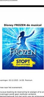 1 premium Frozen ticket, Tickets en Kaartjes, Eén persoon