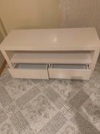 Witte tv kast - 110 cm breed, Ophalen, Kunststof, Gebruikt, 100 tot 150 cm