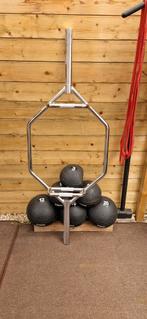 HEX Bar zware uitvoering – 32kg, Sport en Fitness, Fitnessmaterialen, Ophalen, Zo goed als nieuw, Benen, Halterstangen