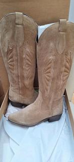 Nieuw!! Suede cowboylaarzen maat 39, Hoge laarzen, Poelman, Bruin, Nieuw