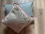 2 RAAF kussens van de Bijenkorf 40x40 en 65x40 zgan Wow!, Ophalen of Verzenden, Zo goed als nieuw, Beige, Rechthoekig