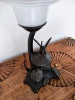Tin Chi lamp elfje liggend op paddenstoel, Ophalen of Verzenden