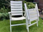 2 klassieke houten tuinstoelen, Ophalen, Gebruikt, Hout, Verstelbaar