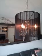 Kroonluchter, hanglamp zwart met zilver, Ophalen, Zo goed als nieuw, Minder dan 50 cm