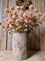 Robuust houten vaas. Landelijke houten vaas kruik pot, ., Nieuw, Ophalen of Verzenden, .