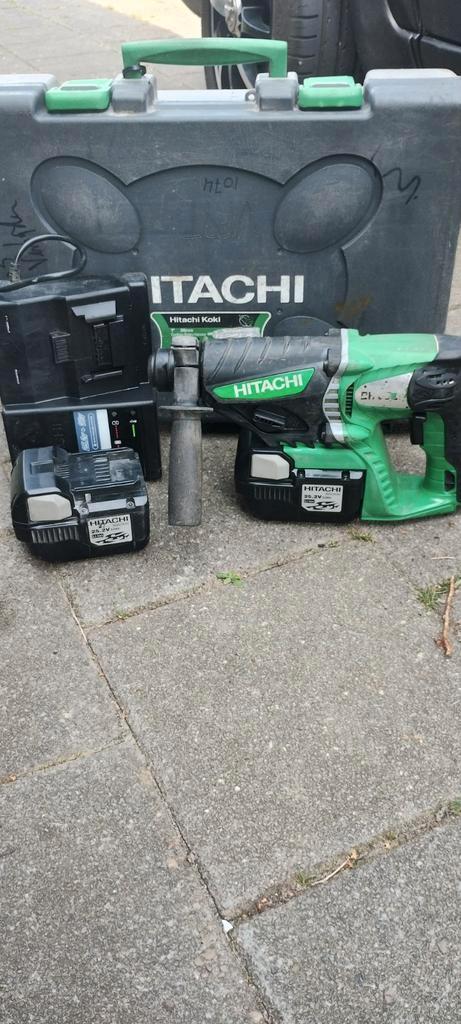 Hitachi DH25DL Accu Boorhamer 25.2V li-ion, Doe-het-zelf en Verbouw, Gereedschap | Boormachines, Gebruikt, Boor- en/of Breekhamer