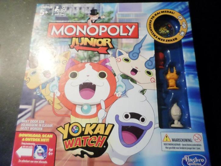 Monopoly Junior - Yo-Kai Watch, Hobby en Vrije tijd, Gezelschapsspellen | Bordspellen, Zo goed als nieuw, Drie of vier spelers