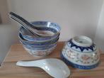 4 vintage Chinese rijstkommen met rijstkorrel, Antiek en Kunst, Antiek | Porselein, Ophalen of Verzenden