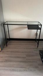2x Ikea VITTSJÖ Laptoptafel bureau, zwartbruin/glas,, Huis en Inrichting, Tafels | Sidetables, 100 tot 150 cm, Ophalen of Verzenden