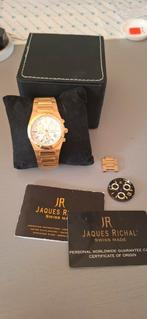 JAQUES RICHAL 18 karaat gold plated, Sieraden, Tassen en Uiterlijk, Horloges | Heren, Ophalen of Verzenden, Zo goed als nieuw