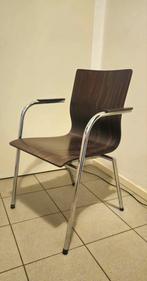 4 nieuwe Espacio stoelen (volledig natuurhout) stapelbaar, Ophalen, Bruin, Metaal, Design