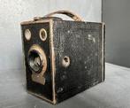 Oude Box camera incl. Leren tas, Ophalen of Verzenden, Gebruikt, Overige Merken
