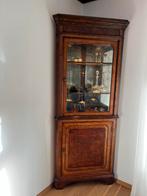 Hoekkast  combinatie noten / wortelnoten / mahonie, Ophalen, 200 cm of meer, 50 tot 100 cm, Zo goed als nieuw