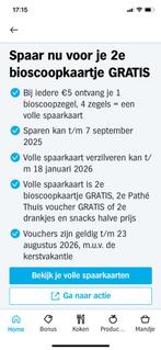 2 de bioscoopkaartje gratis AH aktie, Tickets en Kaartjes, Kortingsbon, Overige typen