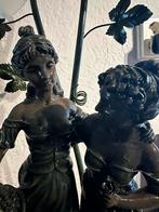 Oude Engelse Lamp met Figuren, Ophalen of Verzenden, Gebruikt, 2 klavieren, Overige typen
