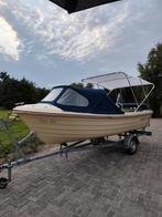 Sloep Corsiva 470 met buiskap, motor en trailer, Watersport en Boten, Sloepen, Ophalen, Tot 10 pk, Zo goed als nieuw, 3 tot 6 meter