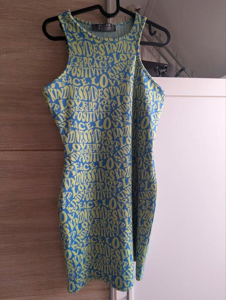 Vrolijke jurk. Hippie/psychedelische print. Maat S/36. Nieuw, Kleding | Dames, Jurken, Nieuw, Zwart, Boven de knie, Ophalen of Verzenden