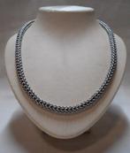 Zilveren zware vossenstaart ketting haak sluiting nr.1374, Verzenden, Zo goed als nieuw, Zilver, Zilver