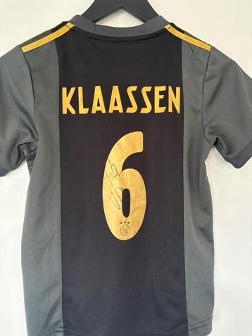 Ajax jubileum klaassen gesigneerd shirt kindermaat met video beschikbaar voor biedingen