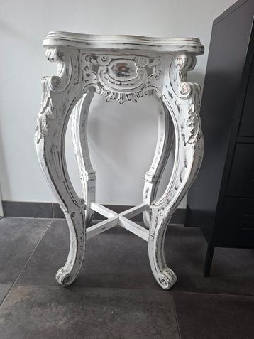 Barok tafel/zuil LIFESTYLE wit, hout beschikbaar voor biedingen