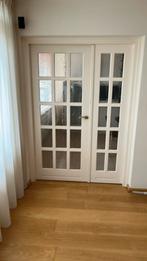 Te koop hardhouten dubbele deur, Ophalen, 80 tot 100 cm, Binnendeur, Zo goed als nieuw