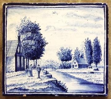 Plaquette Tegel tegels Makkum antiek beschikbaar voor biedingen