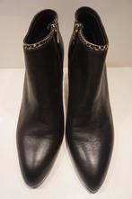 LK Bennett stiletto pumps enkellaarsjes hak zwart leer mt 40, LK Bennett, Zwart, Ophalen of Verzenden, Zo goed als nieuw