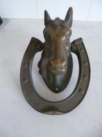 Prachtige Deurklopper  Paardenhoofd met Hoefijzer, Ophalen of Verzenden, Koper