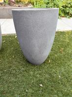 Capi Bloempot Grijs Rond 26x37 cm, Tuin en Terras, Bloembakken en Plantenbakken, Ophalen, Tuin, Kunststof, Gebruikt