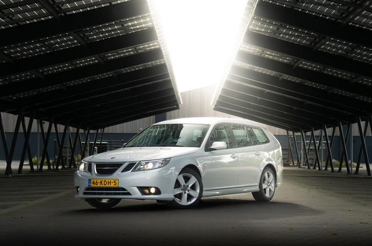Saab 9-3 1.8 T Sport Estate 2009 Grijs, Auto's, Saab, Bedrijf, Saab 9-3, ABS, Airconditioning, Alarm, Bluetooth, Boordcomputer