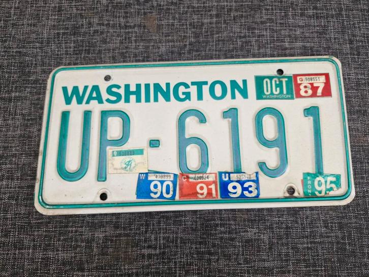 Kentekenplaat Washington USA Nummerplaat nummerbord License, Verzamelen, Automerken, Motoren en Formule 1, Gebruikt, Auto's, Ophalen of Verzenden
