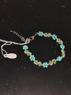 Handgemaakte Turquoise Bloemenarmband, Ophalen of Verzenden, Nieuw, Overige materialen