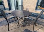 Tuinset met 3 stoelen, Tuin en Terras, Tuinsets en Loungesets, Ophalen, Zo goed als nieuw