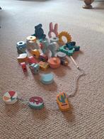 Houten Rijgblokken - vanaf 2 jaar, Ophalen, Zo goed als nieuw, Overige typen