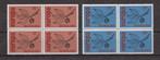 Nederland NVPH nr. 847-848 Postfris in blokkken van vier, Verzenden, Na 1940, Postfris