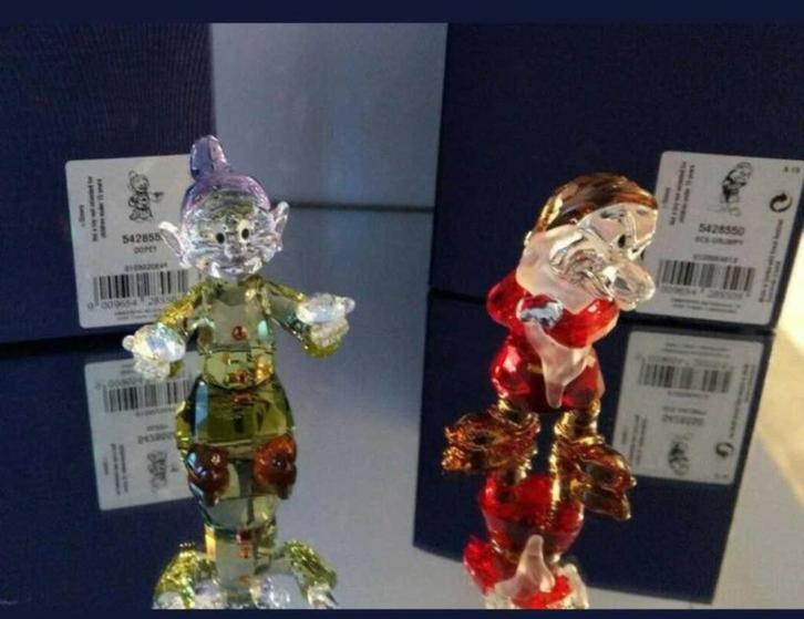 Swarovski Grumpy & Dopey nieuw, Verzamelen, Disney, Nieuw, Beeldje of Figuurtje, Overige figuren, Ophalen of Verzenden