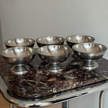 Vintage inox rvs dessert coupes uit frankrijk beschikbaar voor biedingen