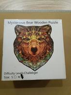 Houten puzzel beer, Ophalen of Verzenden, Minder dan 500 stukjes, Zo goed als nieuw, Legpuzzel