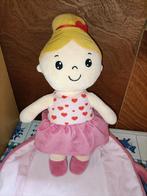 Action pop knuffel in bedje 37 cm groot, Ophalen of Verzenden